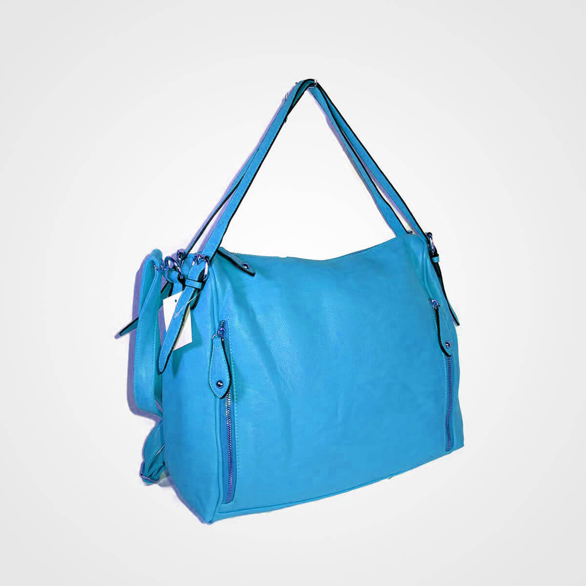 Elegant blue Leather Shoulder Handbag for Women