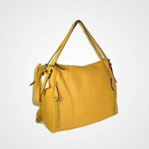 Elegant orange Leather Shoulder Handbag for Women