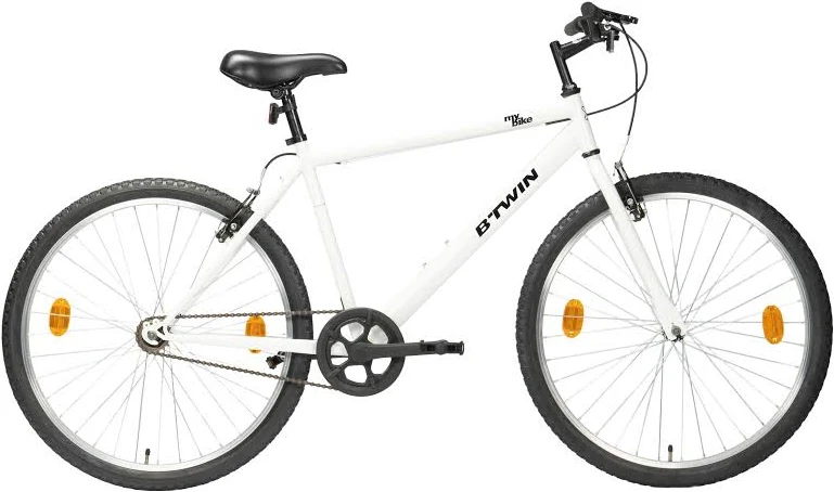 B'TWIN MyBike 26" Hybrid Cycle (White) - Image 4