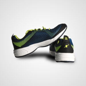 Men’s Lightweight Running Shoes – Breathable Mesh Sports Sneakers (Black/Green)